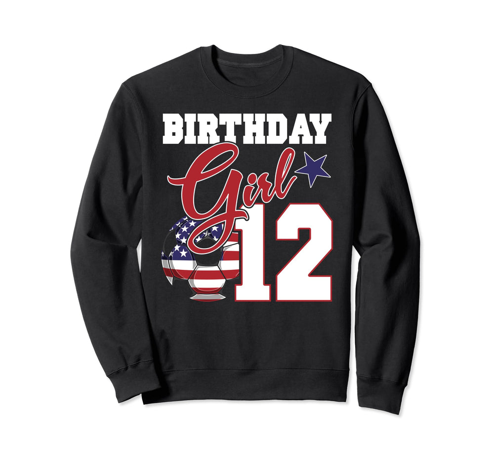 12Th Birthday Party American Flag Sweatshirt - Streetwear Style Men Women