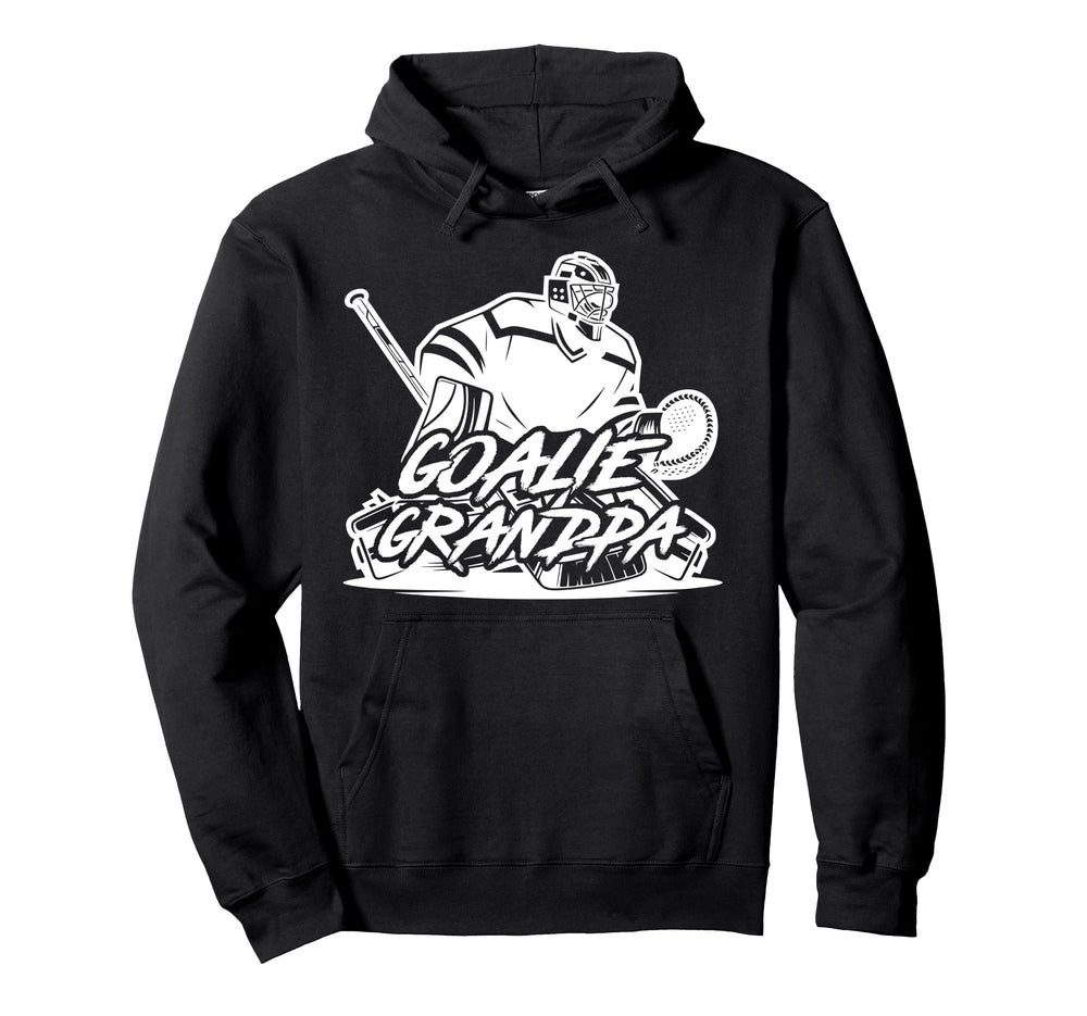 Ice Hockey Goalie Grandpa Hockey Keeper Hoodie - Unique Graphic Men Women