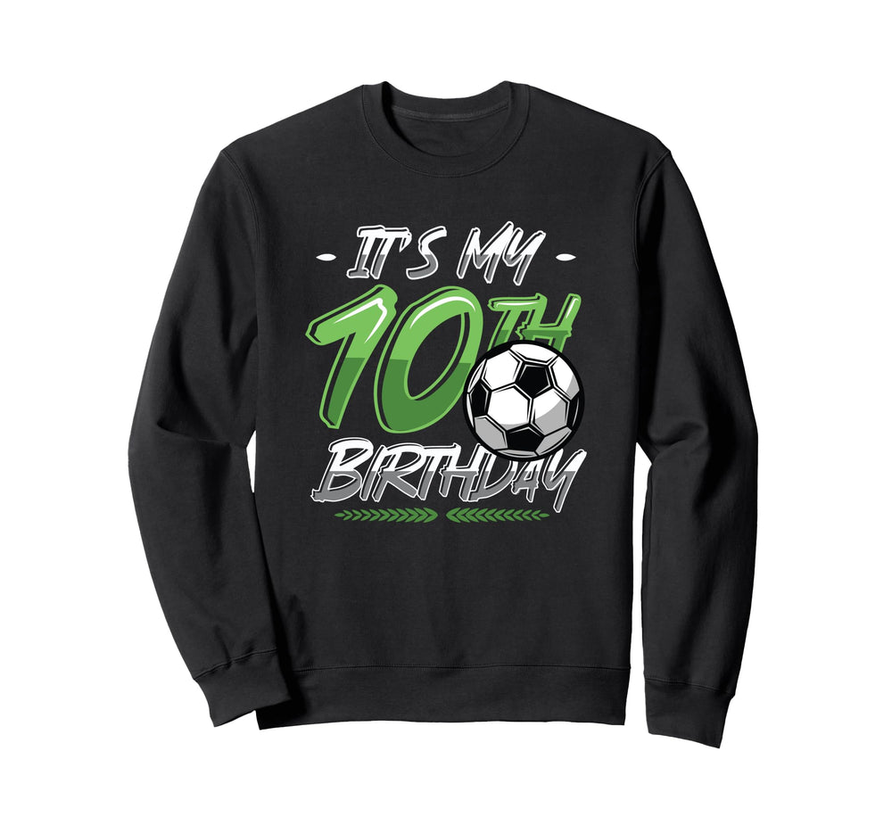 10Th Birthday Soccer Birthday Party Hoodie - Trendy Graphic for Adults