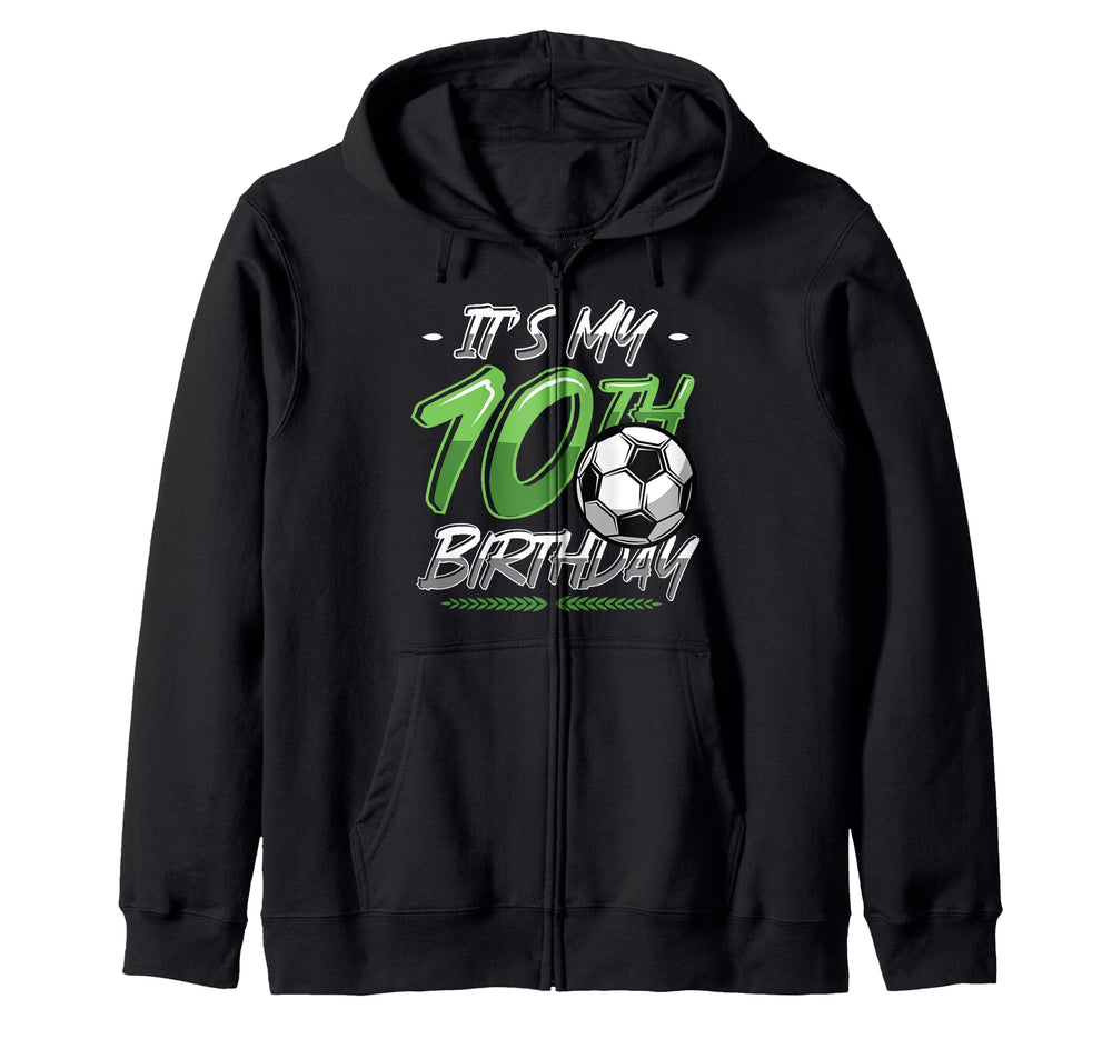 10Th Birthday Soccer Birthday Party T-Shirt - Streetwear Style Men Women