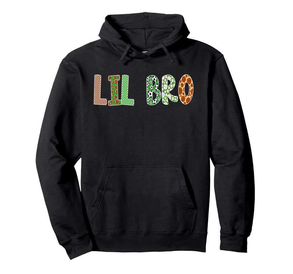 Sports Baller Brother Lil Bro Birthday Party Hoodie - Trendy Graphic Unisex