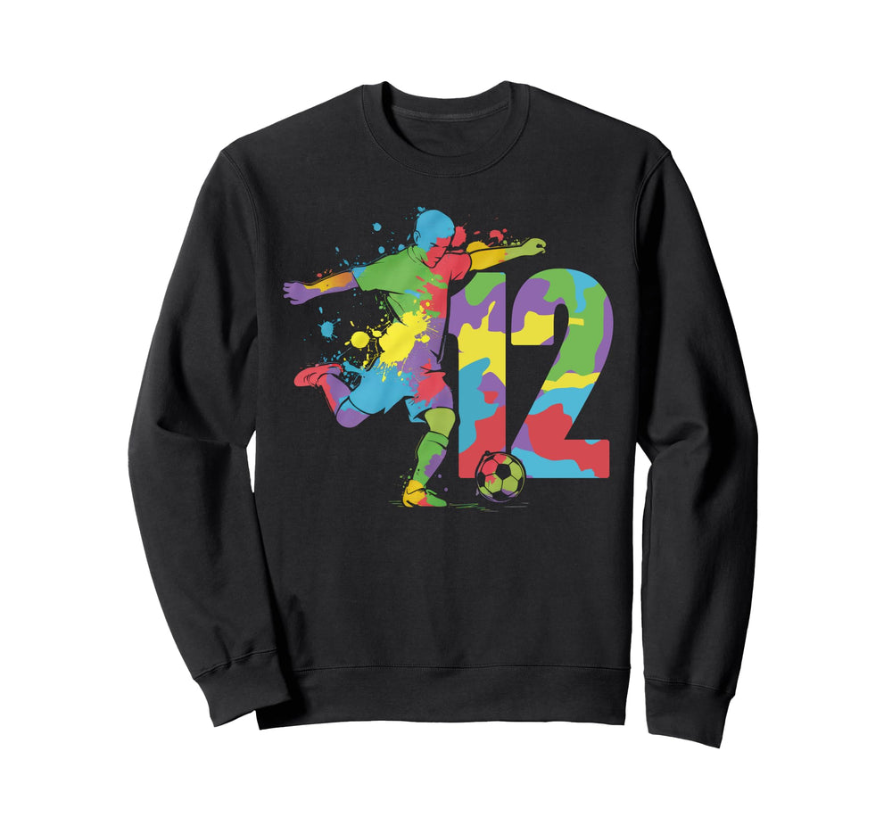12 Soccer Birthday Gift Soccer Fan Sweatshirt - Fun Novelty Design Unisex