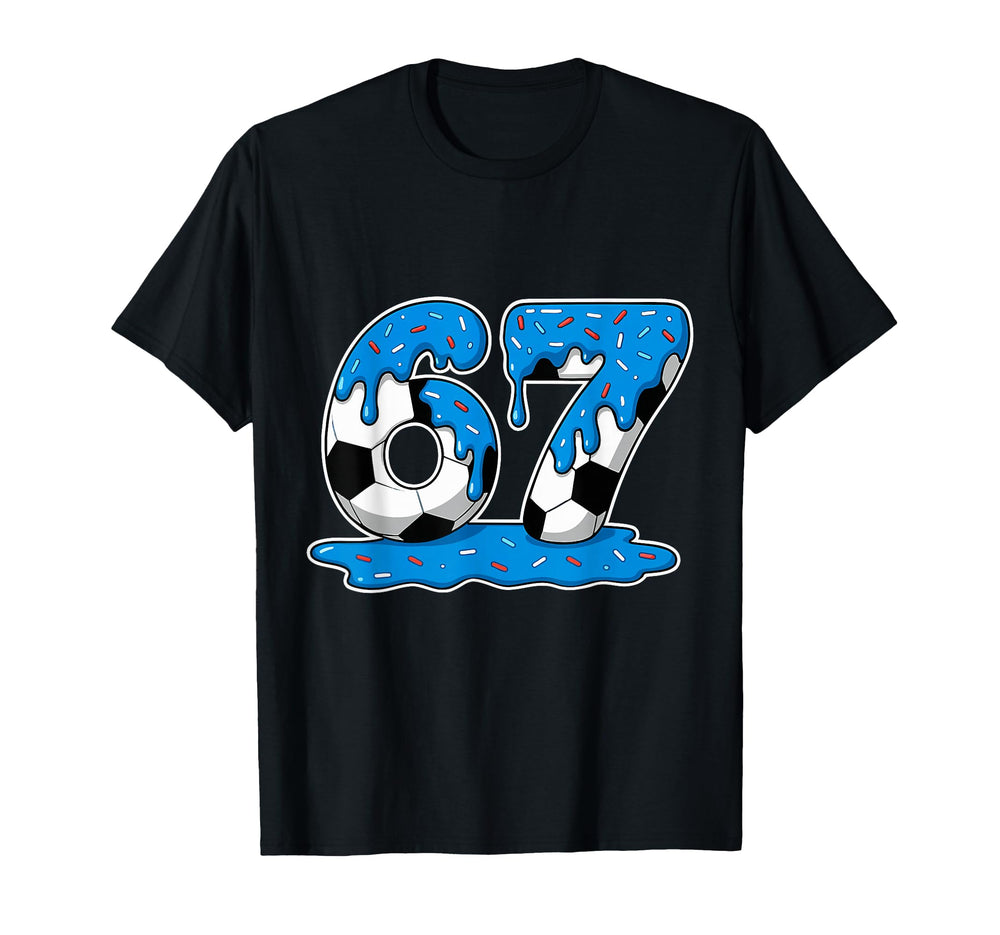 6 7 Soccer Ice Cream Drip Shirts T-Shirt - Graphic Print for Adults