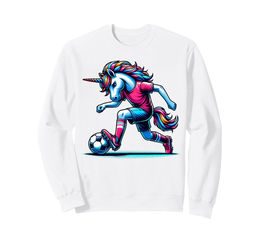 Footballer Unicorn Fans Sweatshirt - Casual Everyday Wear for Adults