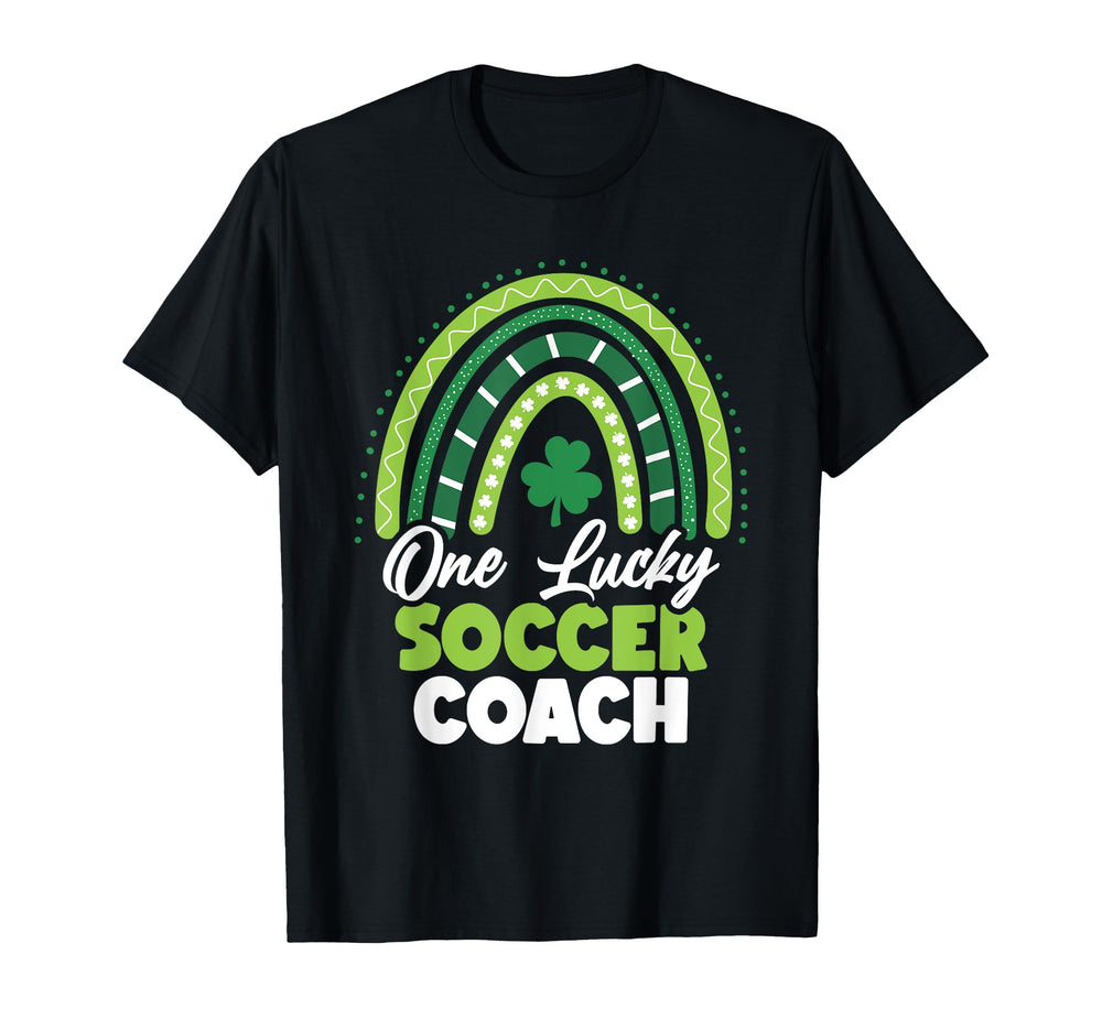 St Patricks Day One Lucky Soccer Coach T-Shirt - Novelty Apparel Unisex