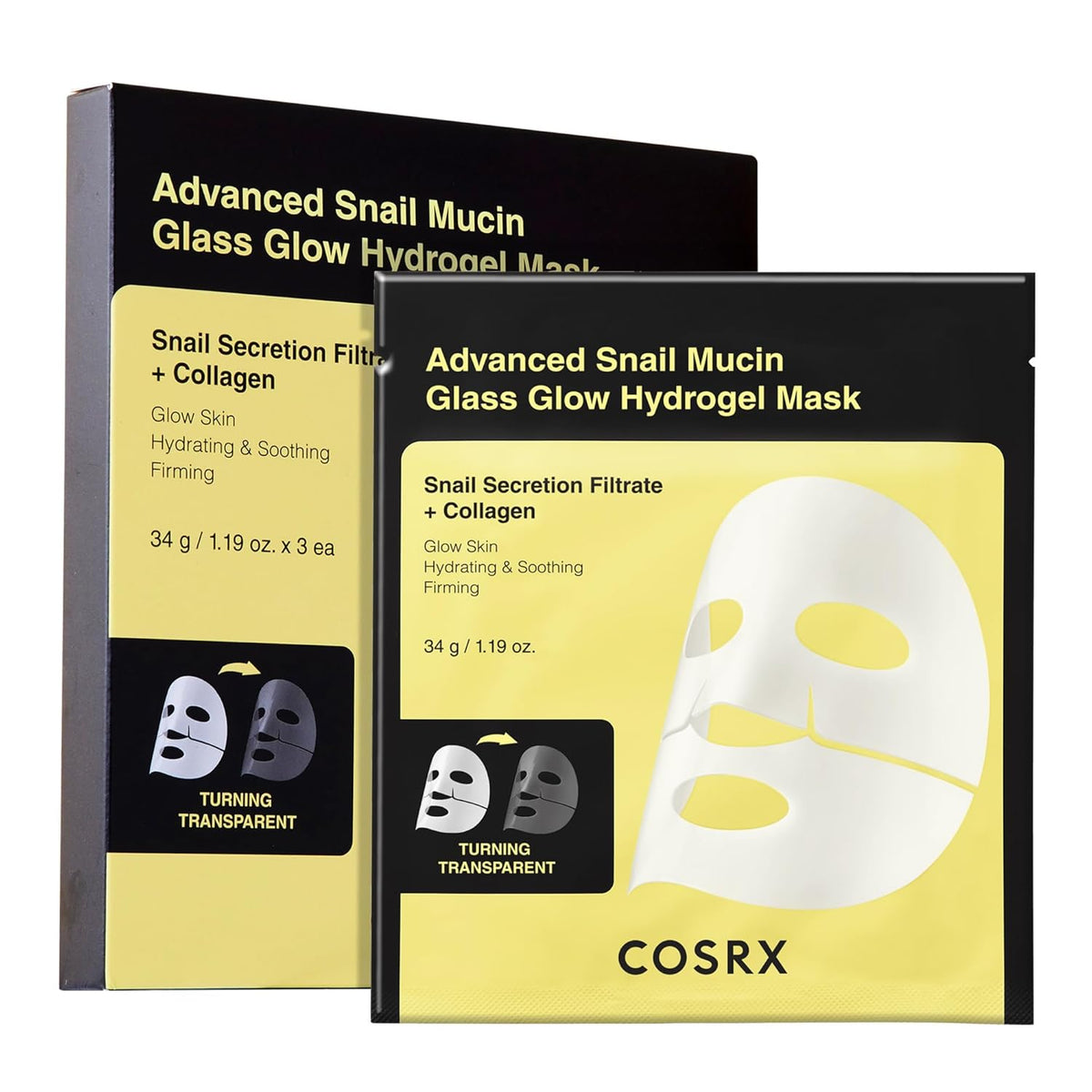 Cosrx Advanced Snail Mucin Glass Glow Hydrogel Mask - Snipetell