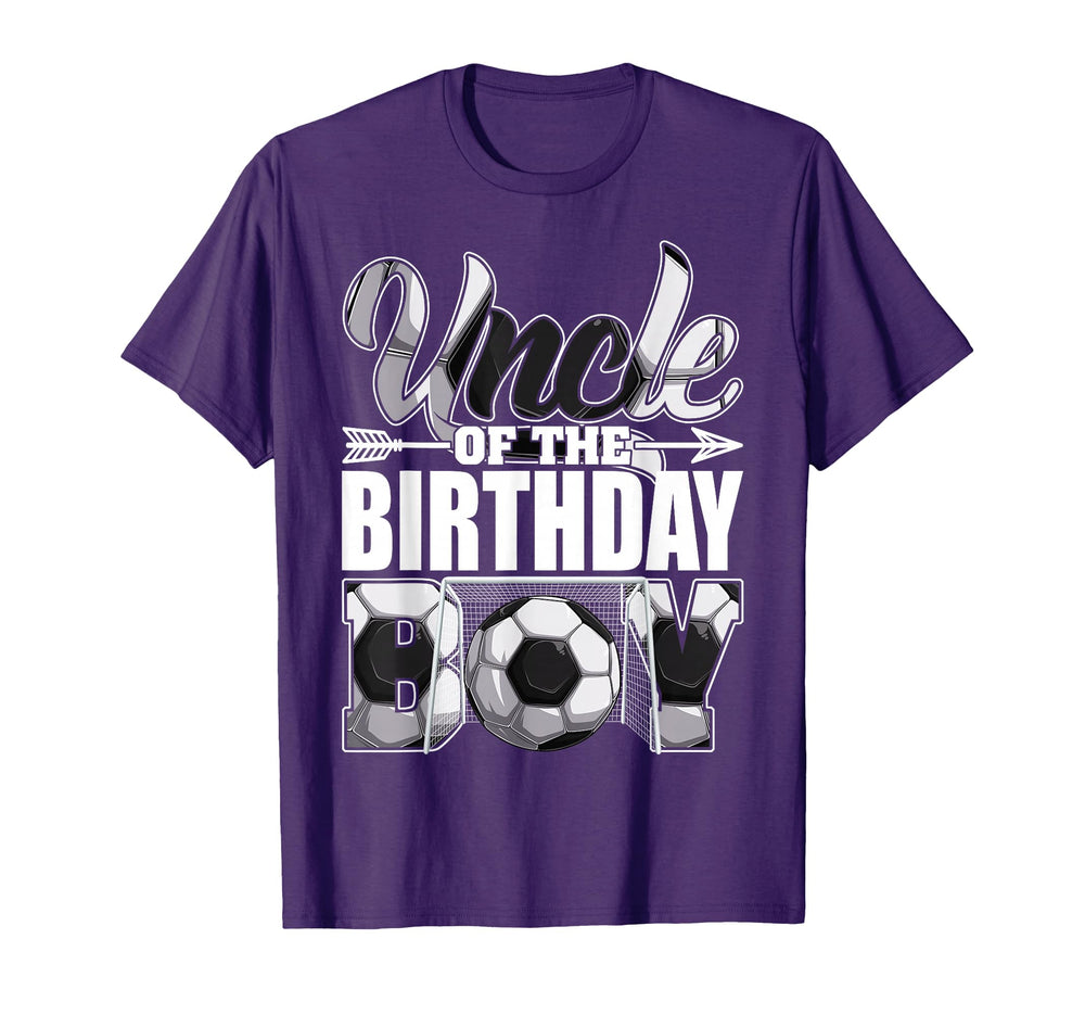 Uncle Birthday Soccer Matching Family T-Shirt - Fun Novelty Design Unisex