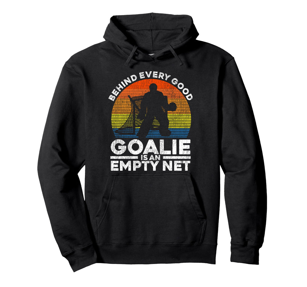 Ice Hockey Goalie Goalkeeper Behind Hoodie - Custom Art Print Men Women