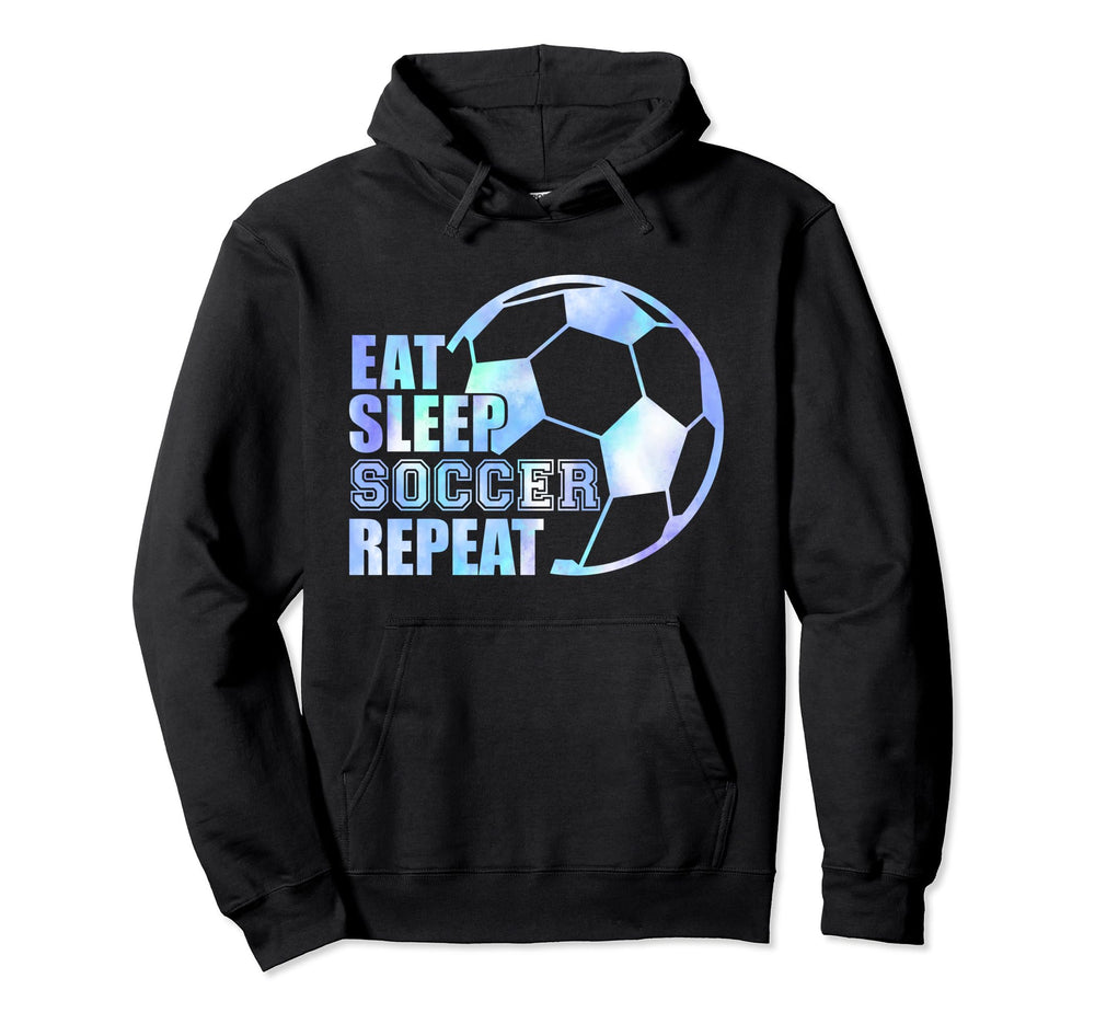 Eat Sleep Soccer Repeat Sport Soccer Hoodie - Custom Art Print Unisex