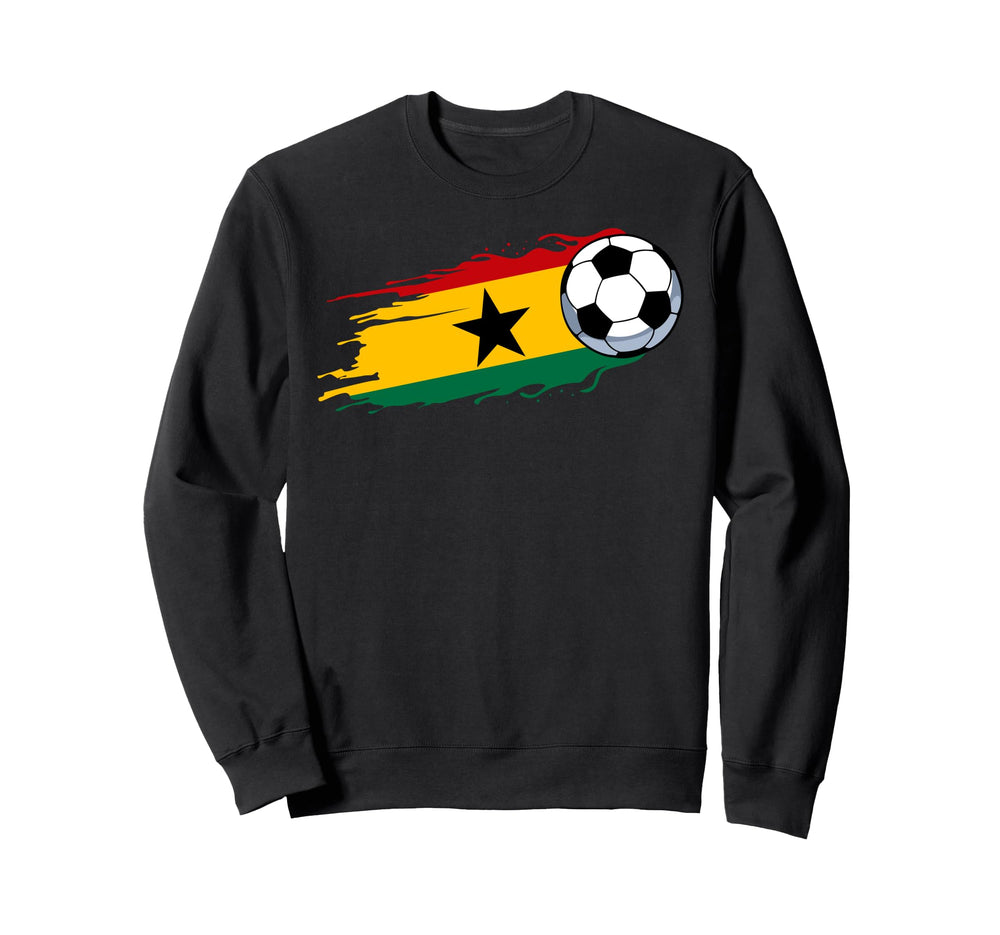 Ghana Ball Flag Patriotic Sweatshirt - Custom Art Print for Adults