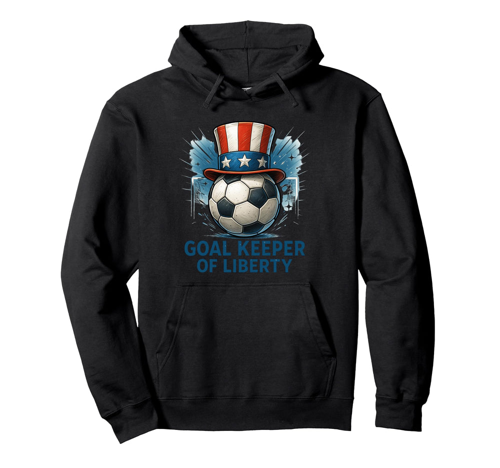 Goal Keeper Liberty Soccer Art Hoodie - Trendy Graphic for Adults