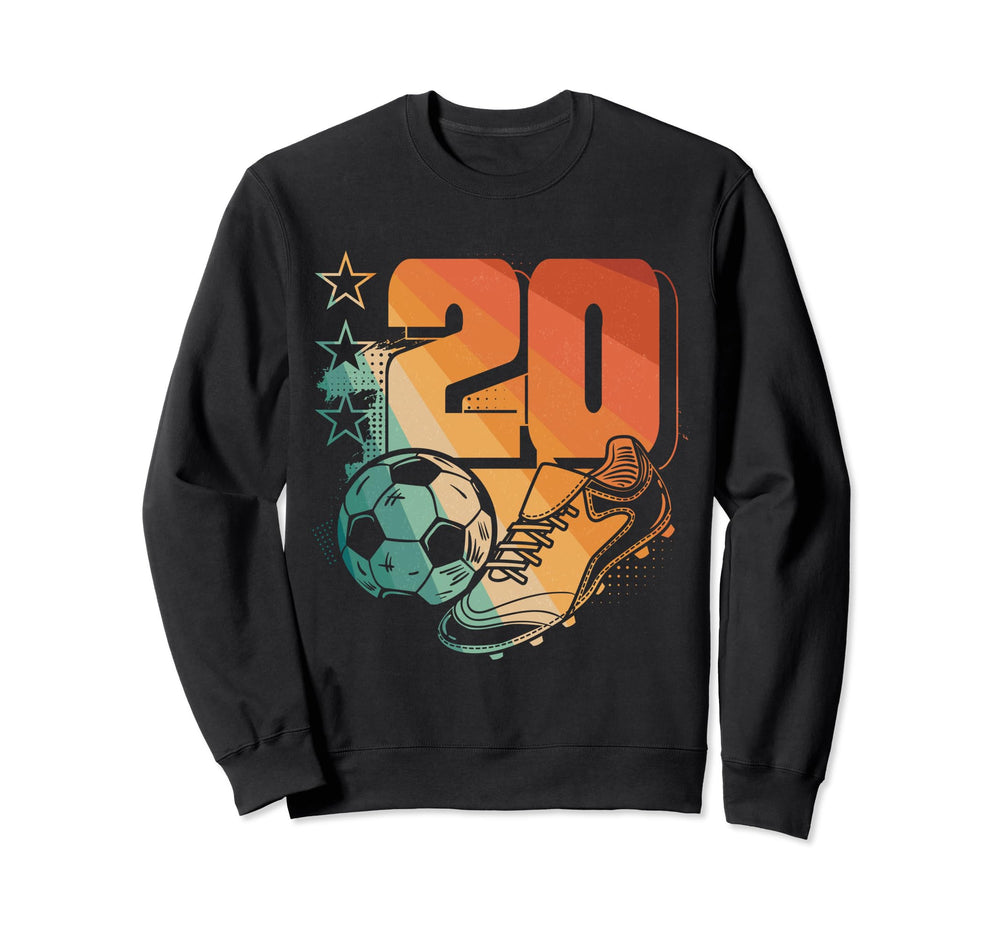 20Th Birthday Soccer Player Football 20 Sweatshirt - Trendy Graphic Unisex