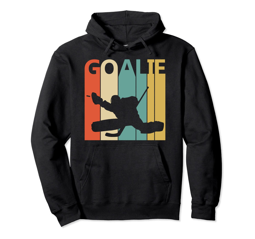 80S Ice Hockey Goalkeeper Hoodie - Unique Graphic for Adults