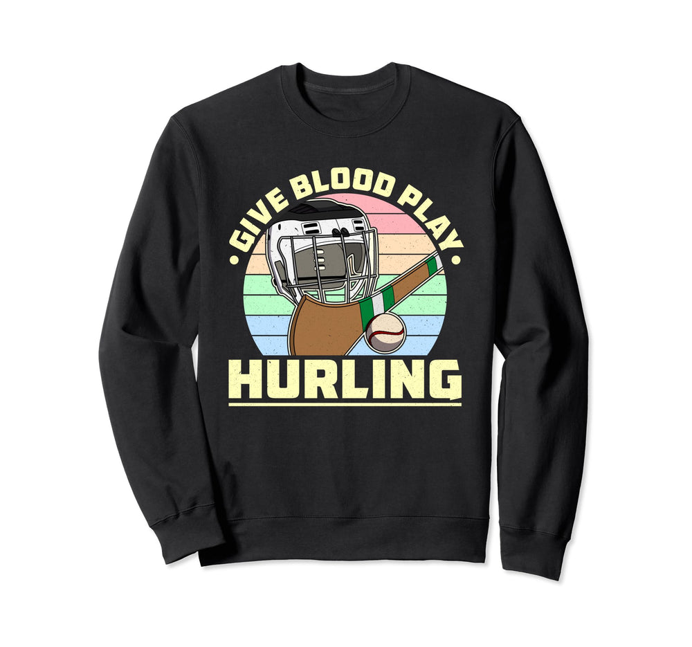 Hurling Helmet Athletic Sweatshirt - Casual Everyday Wear Unisex