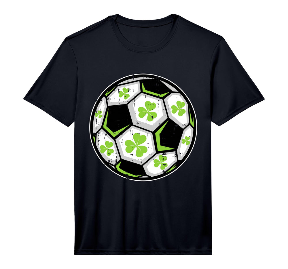 Soccer Ball Shamrock St Patricks Day T-Shirt - Graphic Print Men Women
