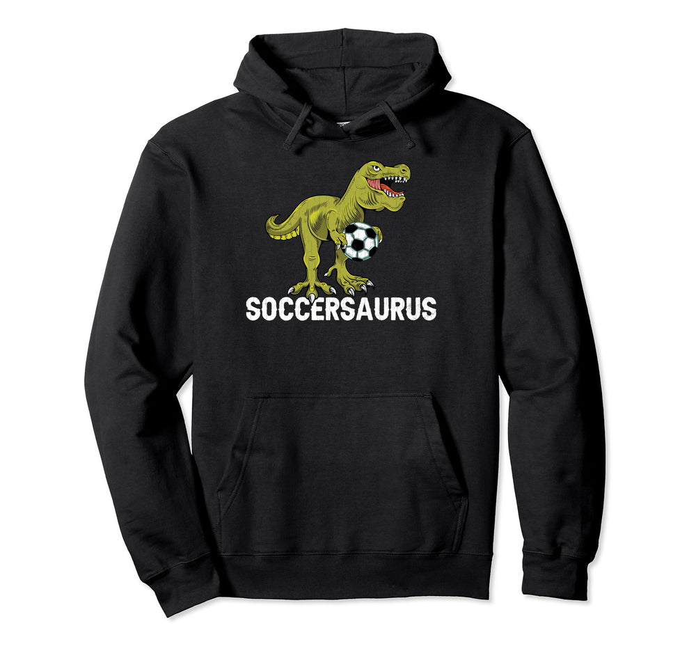 Soccer Player Funny Soccersaurus Sports Hoodie - Fun Novelty Design Unisex