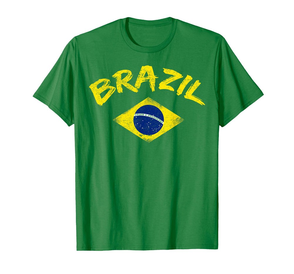 Brasil Brazilian National Flag Soccer T-Shirt - Trendy Graphic Men Women