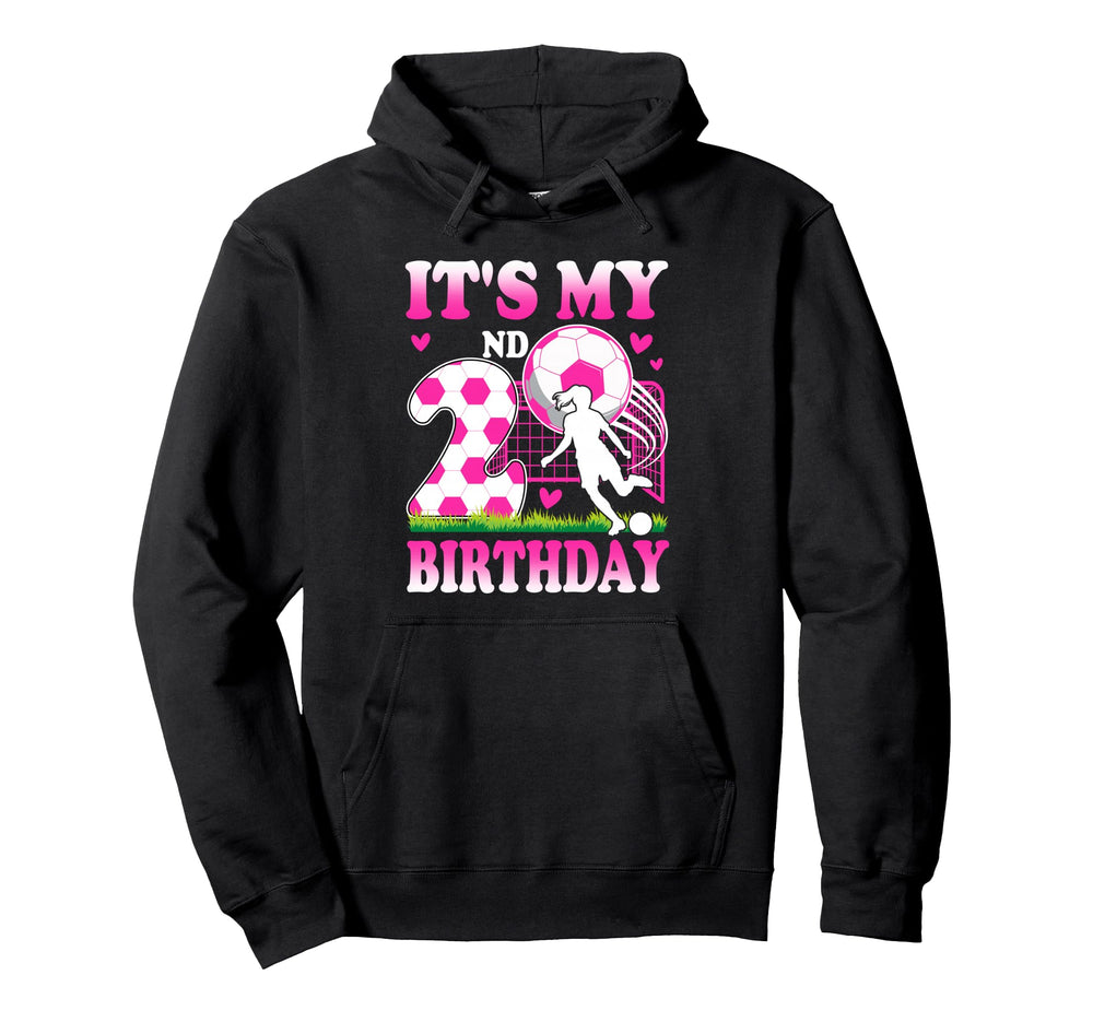 2 Year Old Birthday Soccer Themed Party Hoodie - Streetwear Style Unisex
