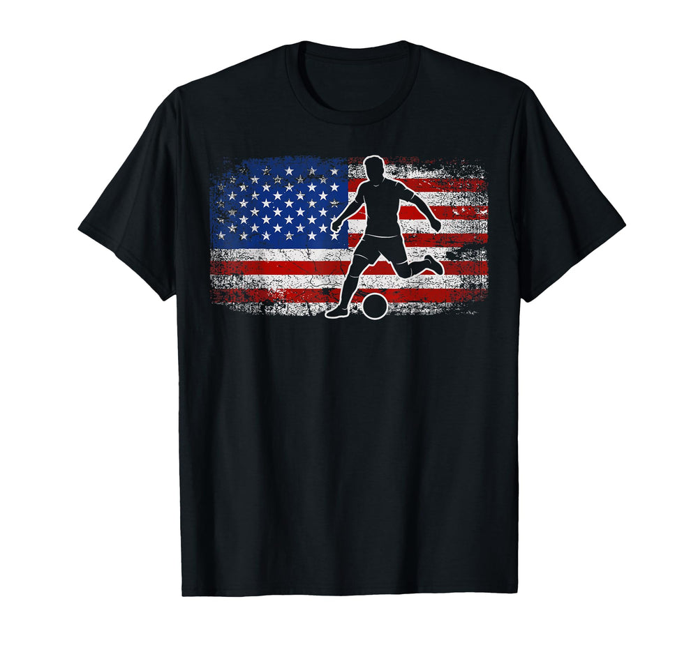 Soccer 2026 Distressed Usa American T-Shirt - Trendy Graphic Men Women