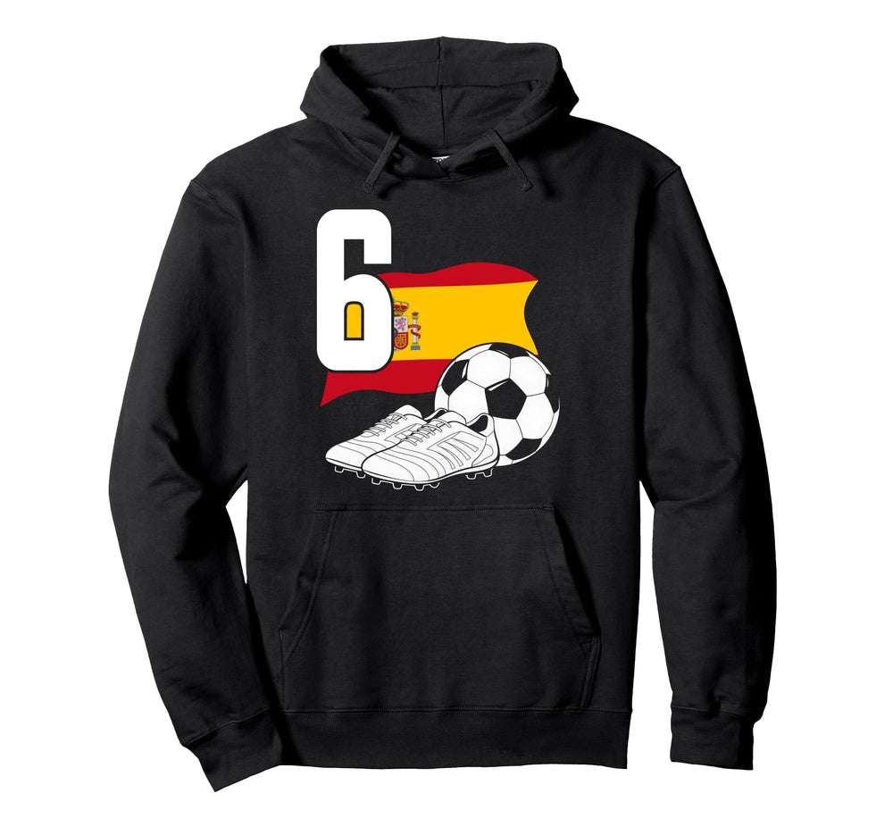 6 Soccer Birthday Gift Soccer Fan Sports Hoodie - Trendy Graphic Men Women
