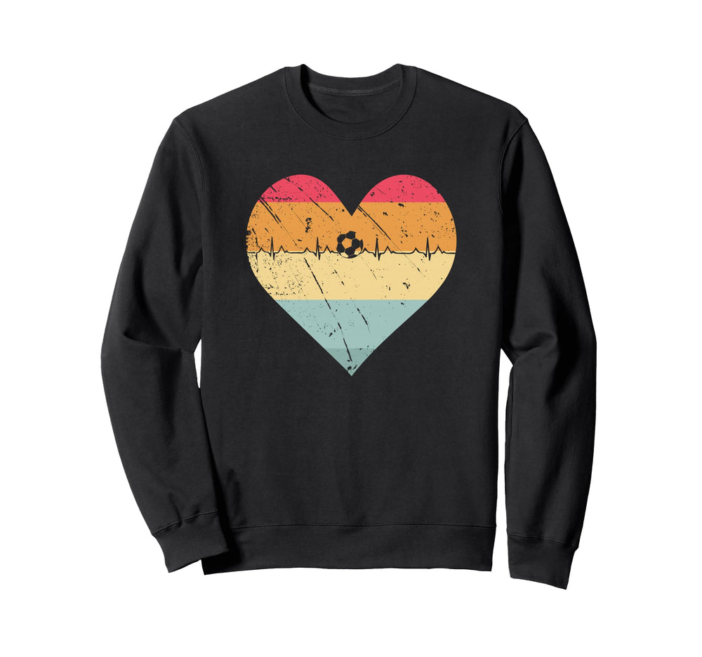 Soccer Heartbeat Soccer Ball Sweatshirt - Fun Novelty Design Men Women