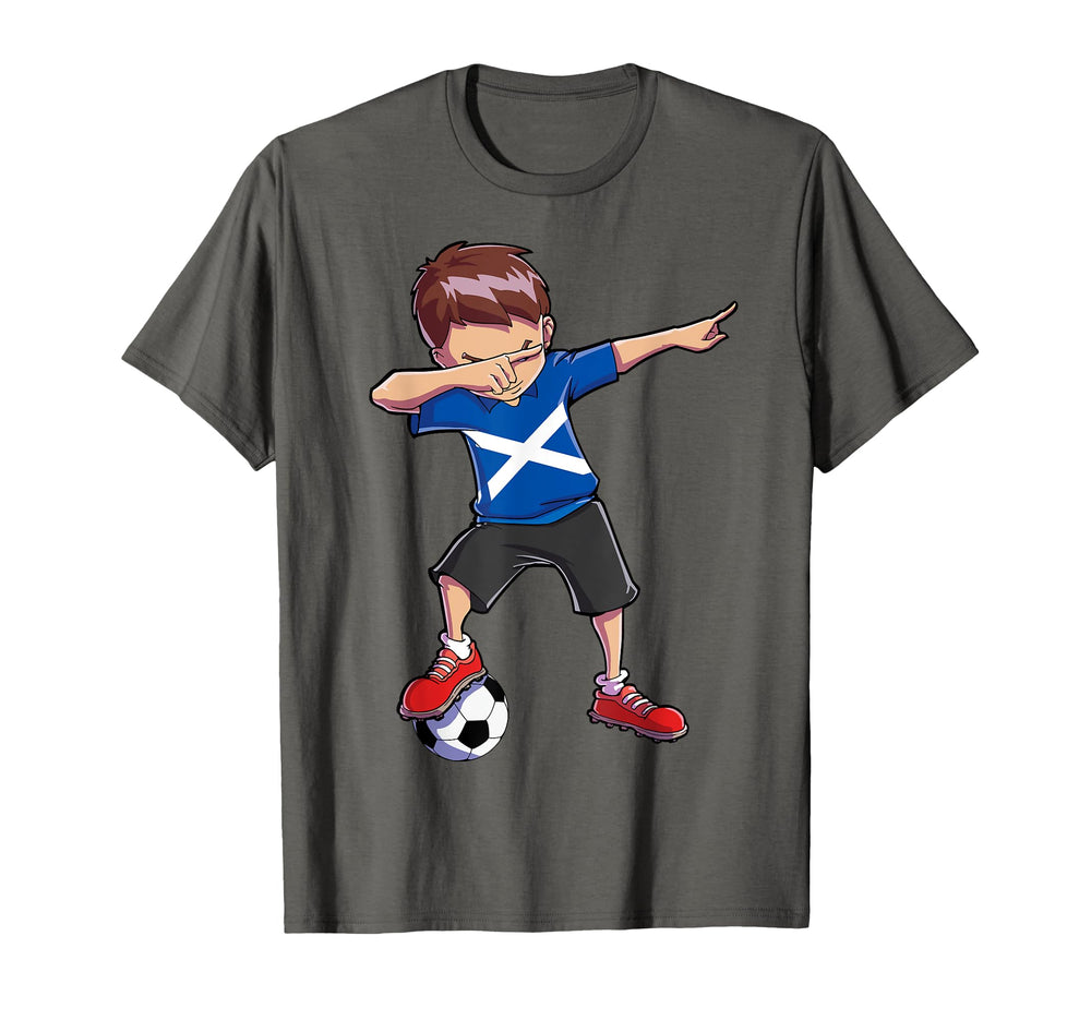 Dabbing Soccer Scotland Scottish T-Shirt - Custom Art Print for Adults