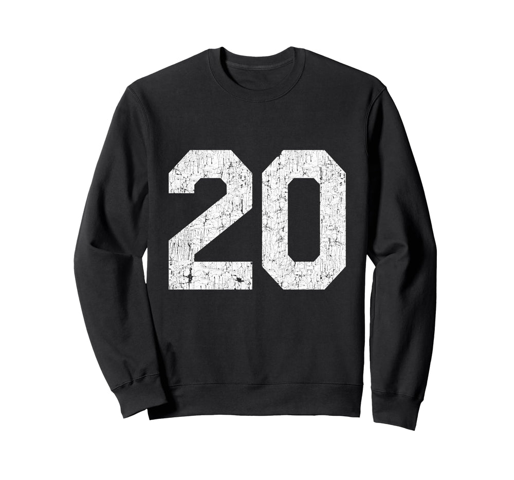Jersey Uniform Number 20 20Th Sweatshirt - Custom Art Print for Adults