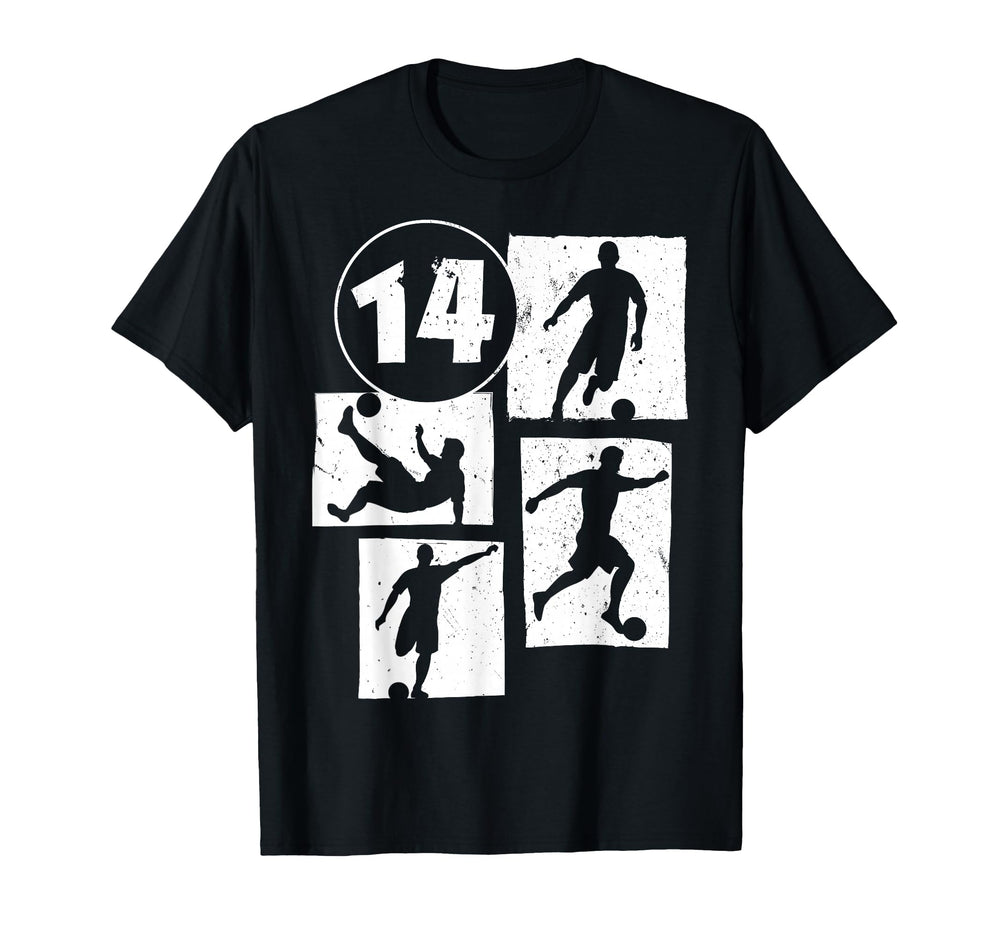 14Th Birthday Soccer Player Football T-Shirt - Novelty Apparel Men Women