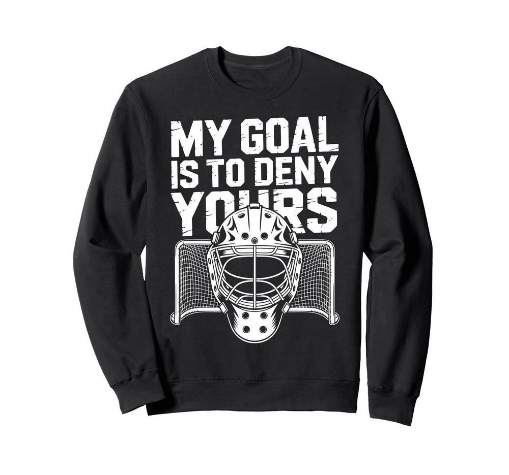 Ice Hockey Goalkeeper Goals Mask Sweatshirt - Fun Novelty Design Unisex