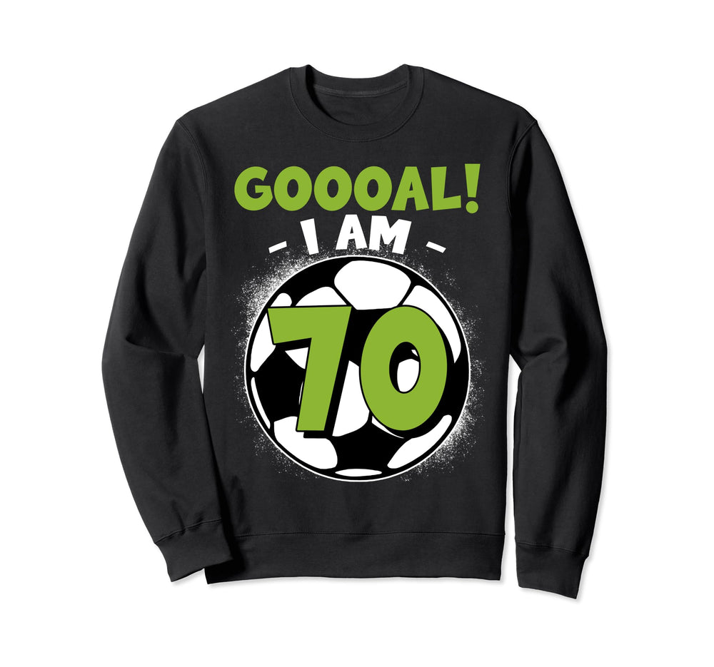 70 Year Old Birthday Soccer Themed Sweatshirt - Custom Art Print Men Women