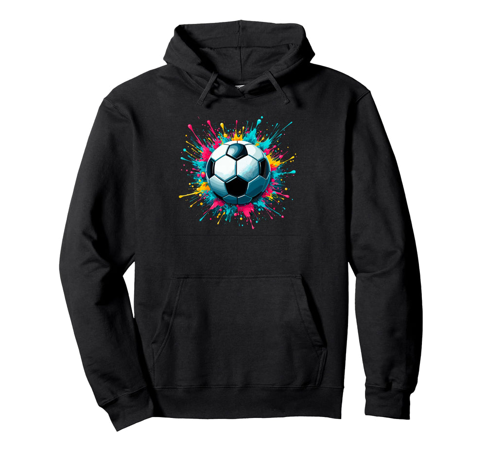 Colorful Splash Art Soccer Football Hoodie - Custom Art Print Men Women