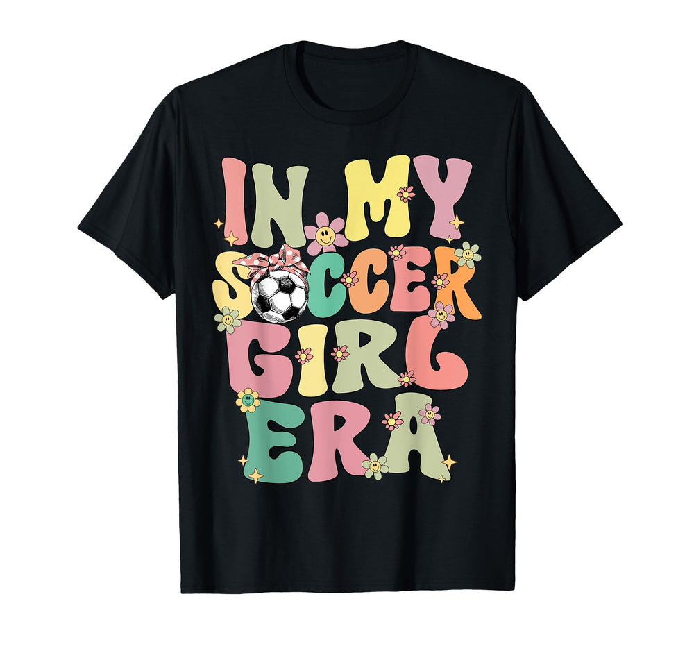 My Soccer Era Groovy Soccer Soccer T-Shirt - Novelty Apparel for Adults