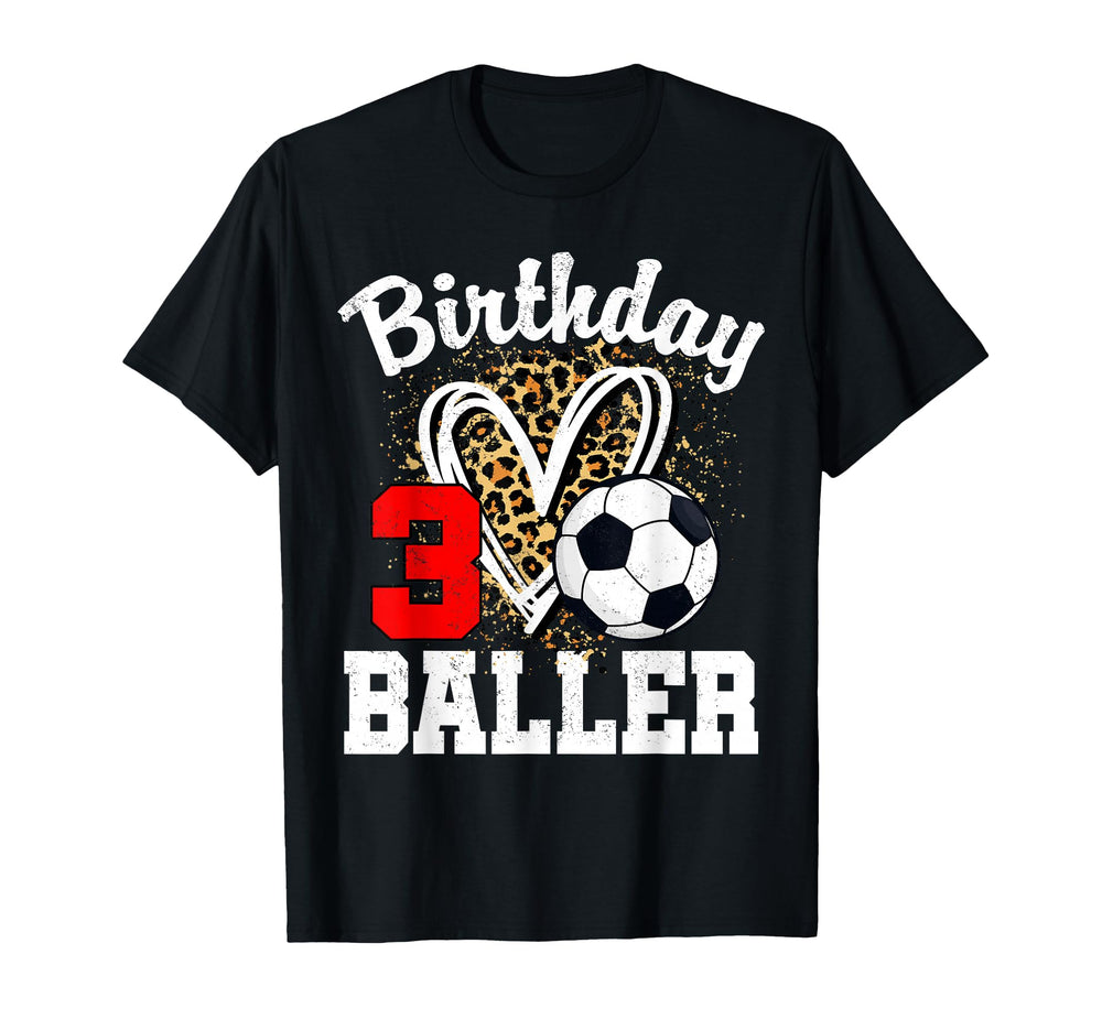 3Rd Birthday Baller 3 Year Old T-Shirt - Aesthetic Graphic Men Women