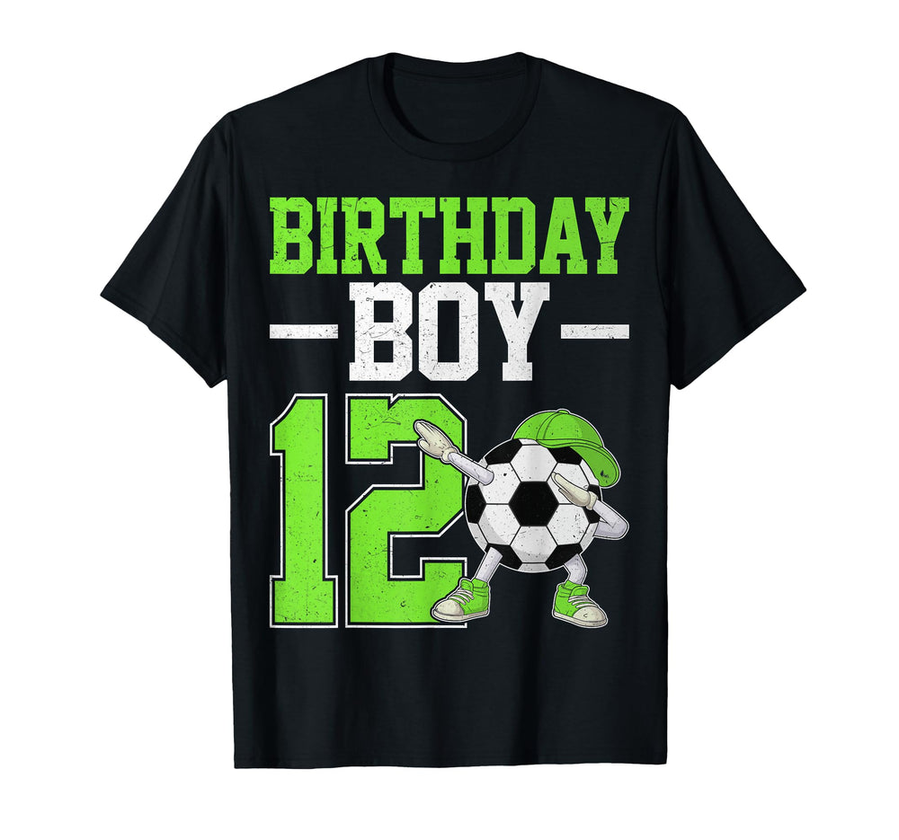 Dabbing 12 Years Old Soccer Lover T-Shirt - Minimalist Print for Adults