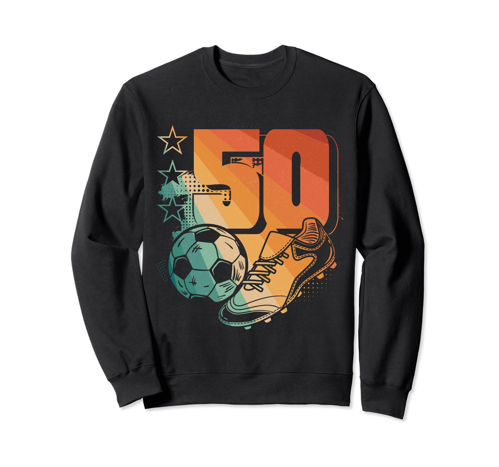 50Th Birthday Soccer Player Sweatshirt - Streetwear Style for Adults