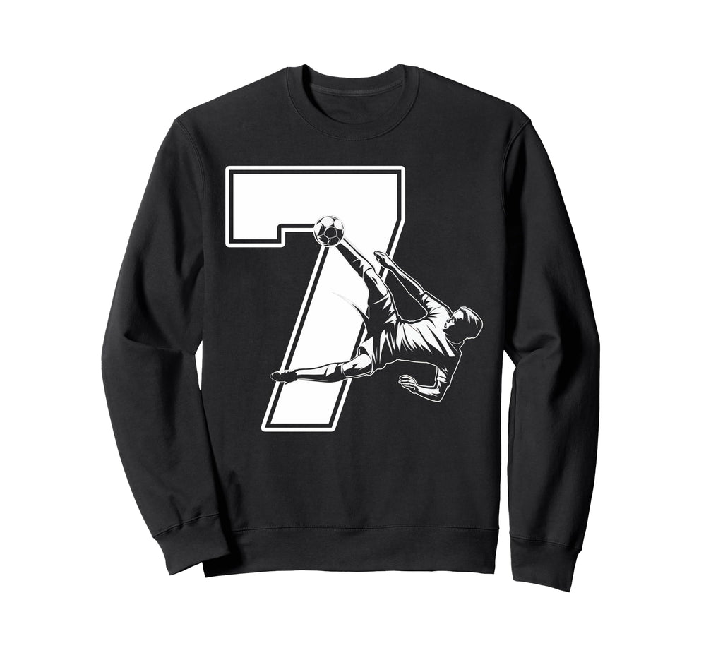 7 Soccer Birthday Gift Soccer Fan Sweatshirt - Aesthetic Graphic Men Women