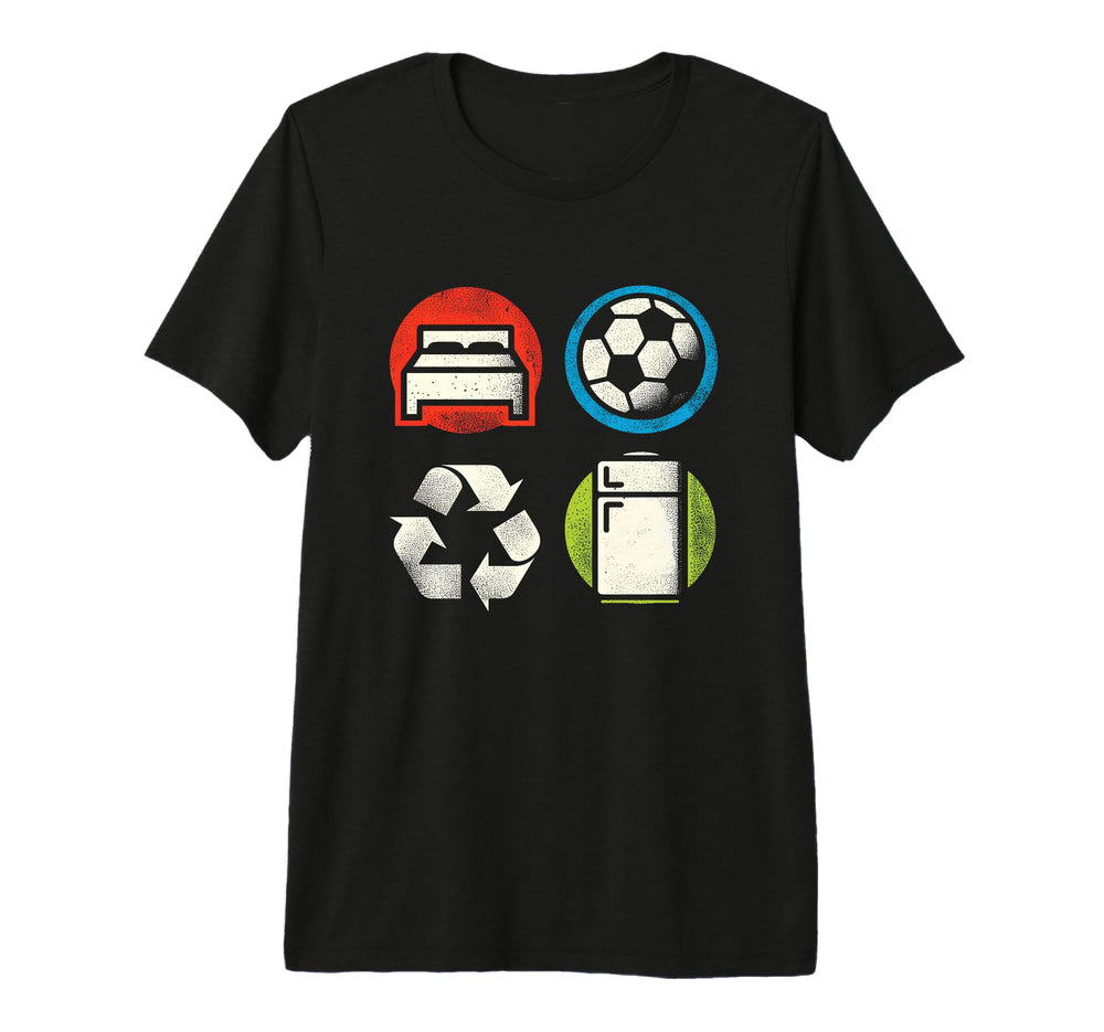 Eat Sleep Soccer Repeat Football Sports T-Shirt - Trendy Graphic Men Women