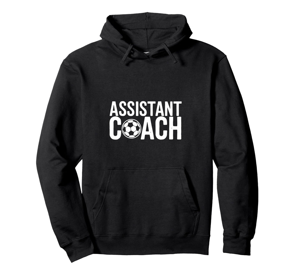 Assistant Coach Soccer Enthusiast Hoodie - Minimalist Print for Adults