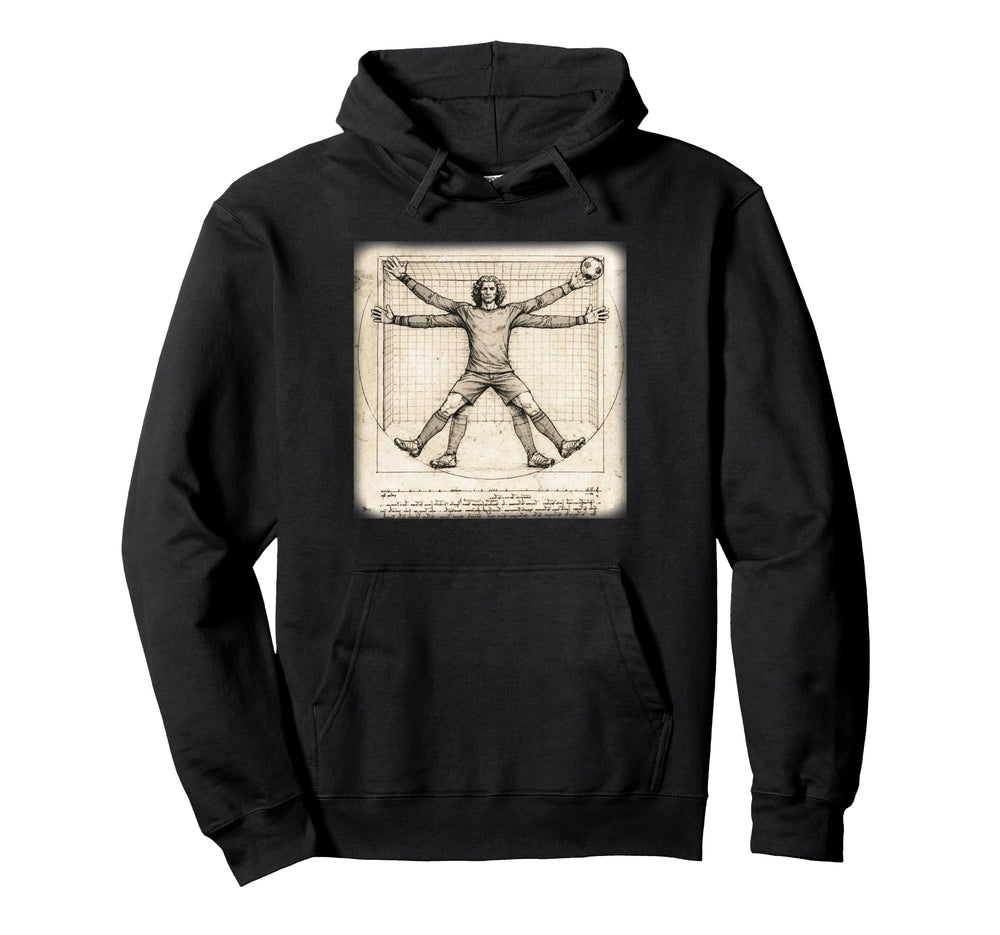 Funny Artistic Vitruvian Art Soccer Hoodie - Trendy Graphic Men Women