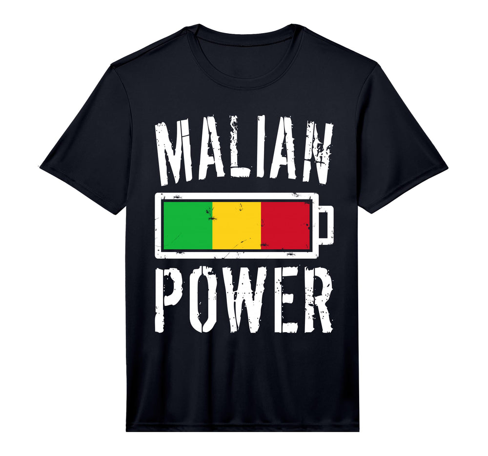 Mali Flag Malian Power Battery Proud T-Shirt - Trendy Graphic for Adults