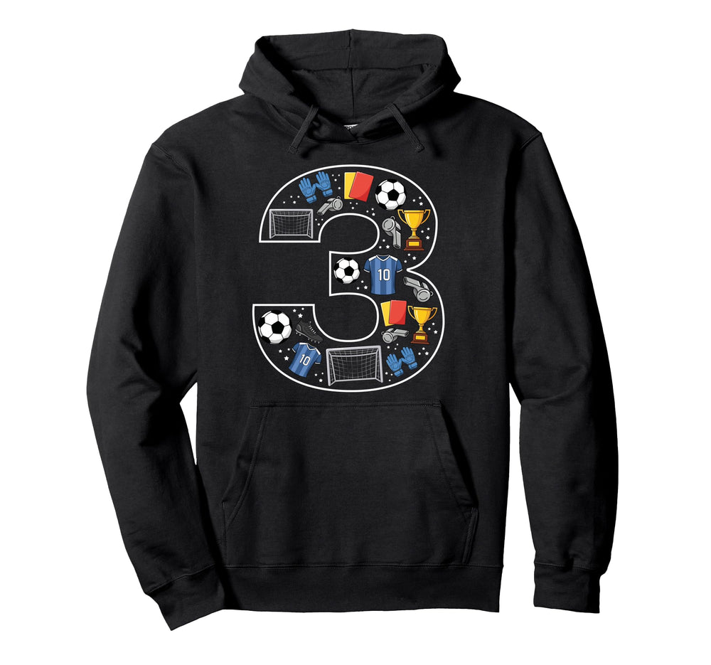 3Rd Birthday 3 Year Old Football Hoodie - Streetwear Style for Adults