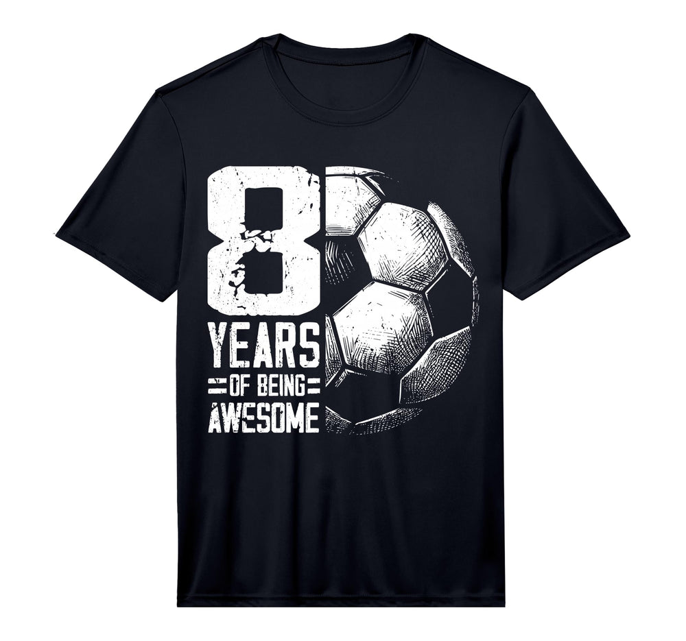 8Th Birthday Soccer Player Football 8 T-Shirt - Fun Novelty Design Unisex