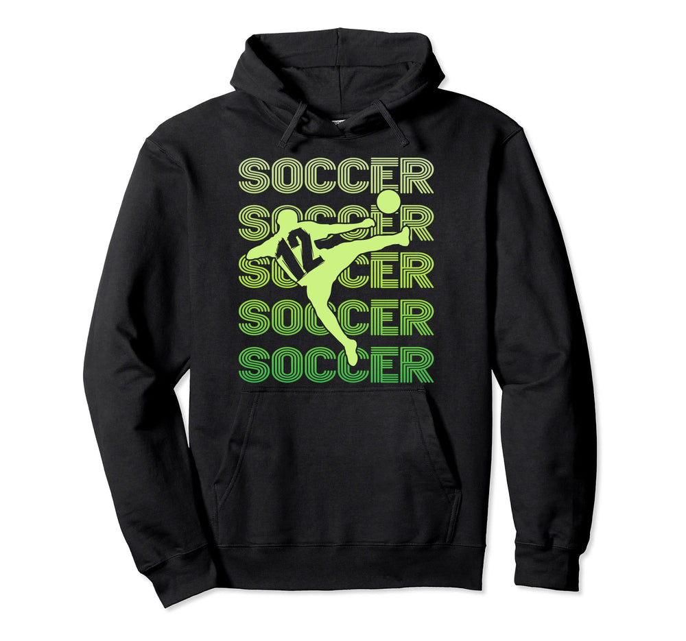 12Th Birthday Soccer 12 Years Old Hoodie - Casual Everyday Wear Unisex