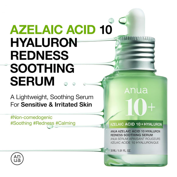 ANUA Serum calmante de rojeces con ácido azelaico al 10 % y ácido hialurónico
