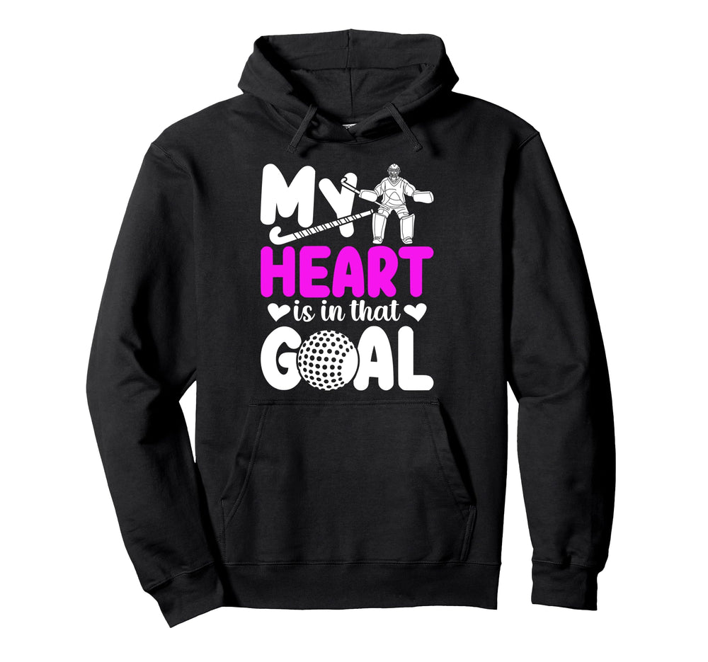 Field Hockey Goalkeeper Aunt Proud Hoodie - Minimalist Print Men Women