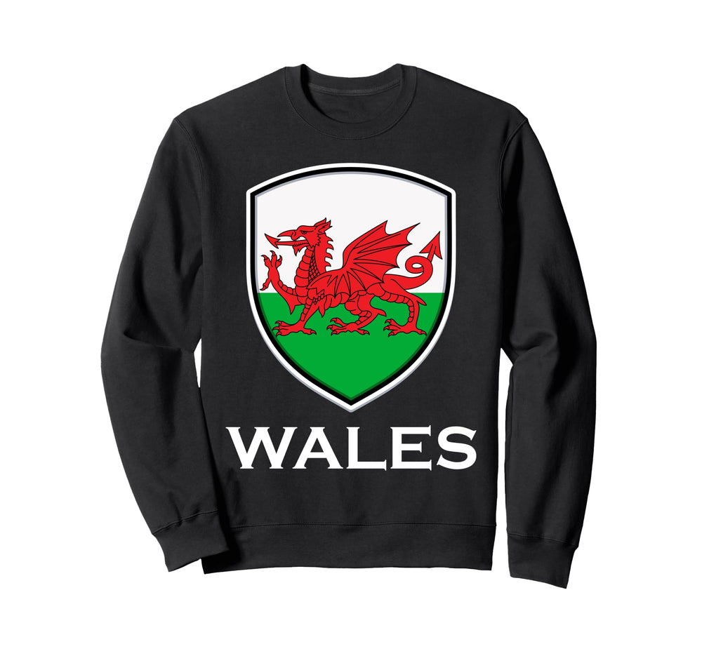 Wales Flag Football Fan Soccer Team Sweatshirt - Aesthetic Graphic Unisex