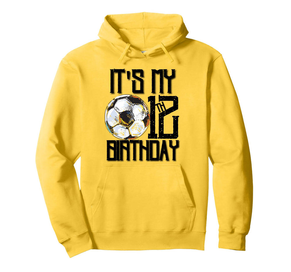 Its My 12Th Birthday Soccer Player Hoodie - Minimalist Print Men Women