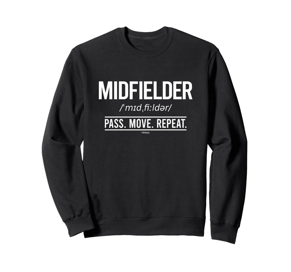Football Midfielder Pass Move Repeat Sweatshirt - Aesthetic Graphic Unisex