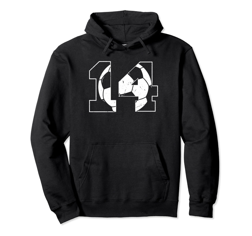 14Th Birthday Soccer Player Football Hoodie - Custom Art Print Men Women