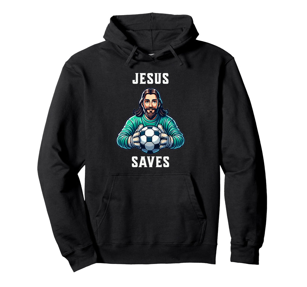 Jesus Soccer Football Christianity Hoodie - Fun Novelty Design for Adults